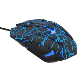 E-Blue Myš Auroza Gaming, 4000DPI, optická, 6tl., 1 kolečko, drátová USB, černá, herní