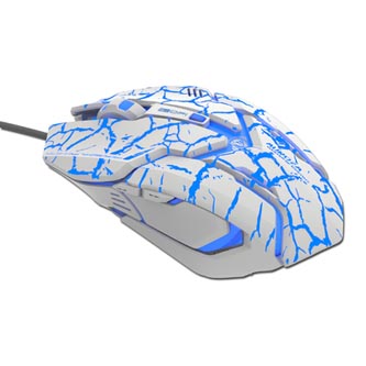 E-Blue Myš Auroza Gaming, 4000DPI, optická, 6tl., 1 kolečko, drátová USB, bílá, herní