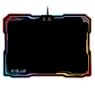 Podložka pod myš, RGB podsvícení, herní, černá, E-Blue