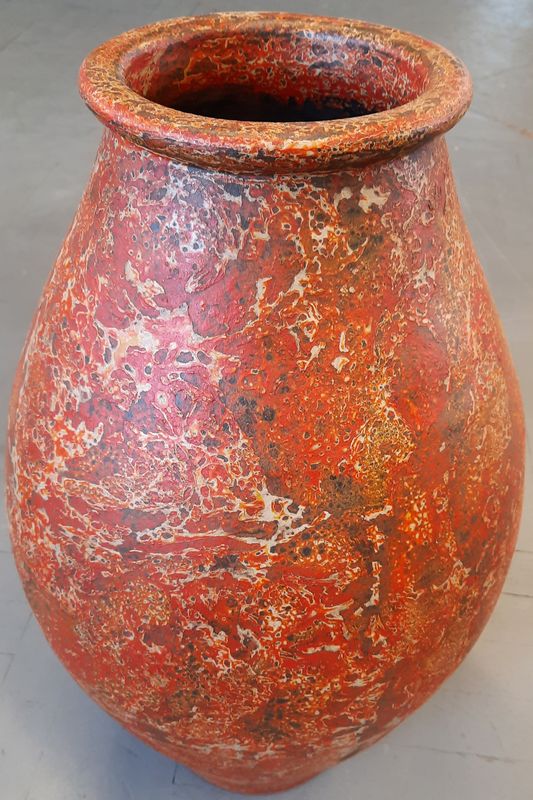 Váza K 1C oranž 64x21cm, keramika