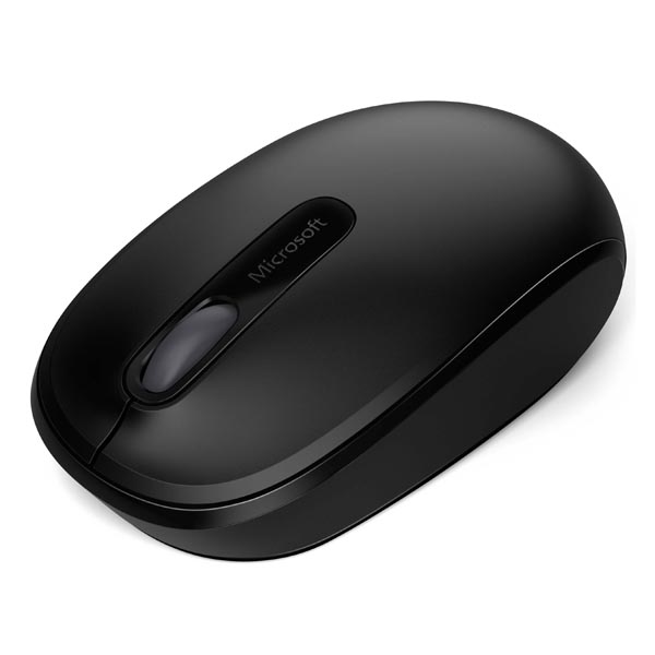 Microsoft Myš Mobile Mouse 1850, 1000DPI, 2.4 [GHz], optická, 3tl., 1 kolečko, bezdrátová, černá, 1 ks AA, Klasická, Microsoft Nan