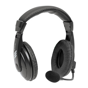 Defender Gryphon 750U, sluchátka s mikrofonem, ovládání hlasitosti, černá, uzavřená, USB