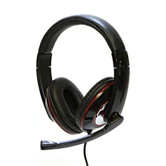 Logo Sluchátka HL-01, sluchátka s mikrofonem, ovládání hlasitosti, černá, USB