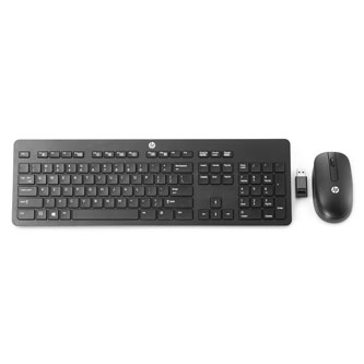 HP Wireless Deskset 300, Sada klávesnice CZ, bezdrátová, černá
